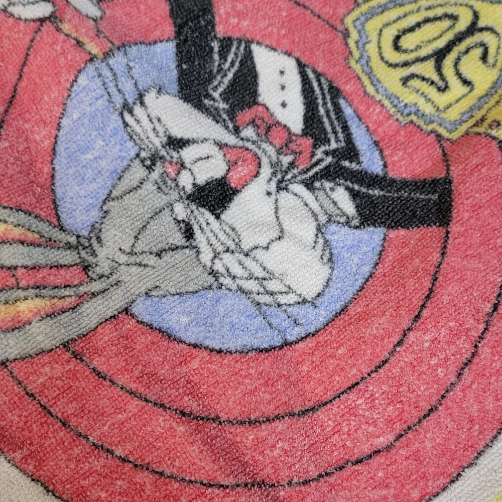 Vintage 1989 Bugs Bunny 50th Anniversary Warner Bros Beach‎ Towel 23x39in
